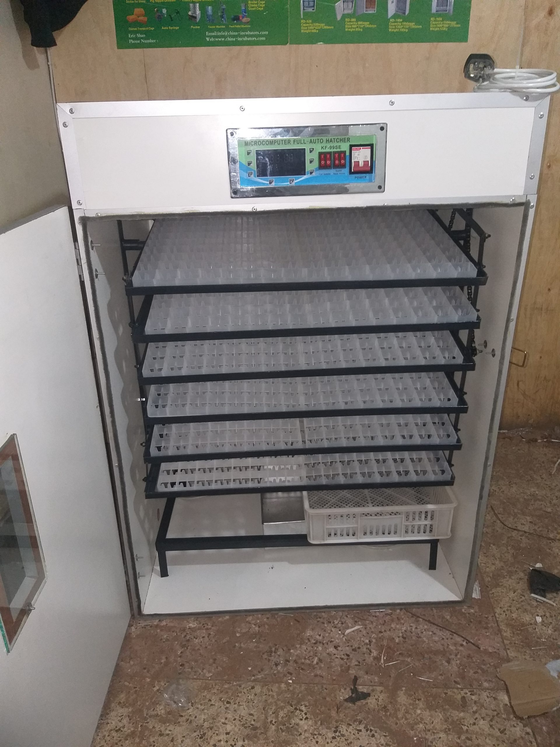 1056 Egg Fully Automatic Solar/Electric Incubator and Hatcher AC/DC Full-Hatcher/Half-hatcher - Image 3