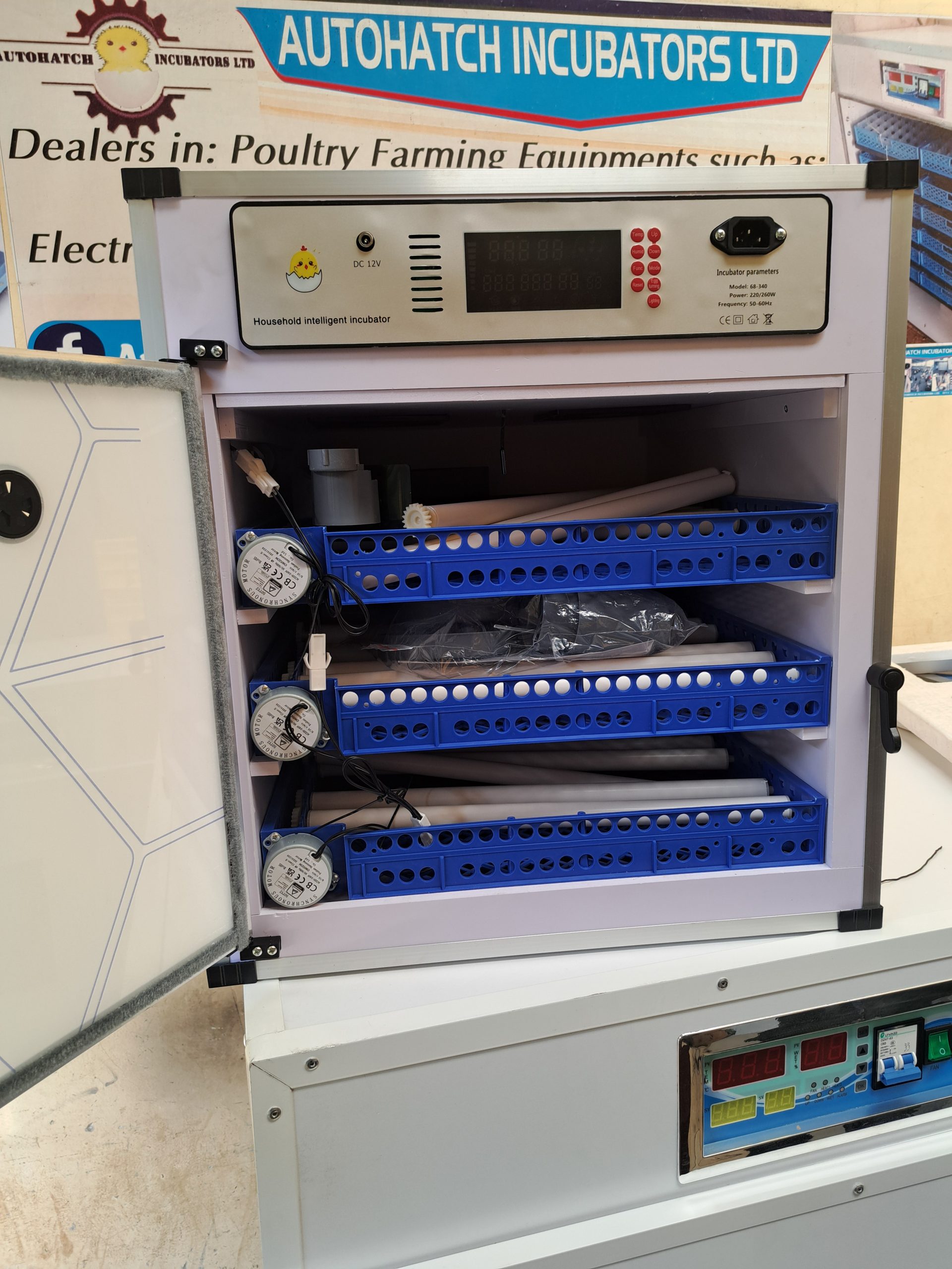 204 (New Upgraded) Egg Fully Automatic Solar/Electric Incubator and Hatcher AC/DC Full-Hatcher/Half-hatcher - Image 7