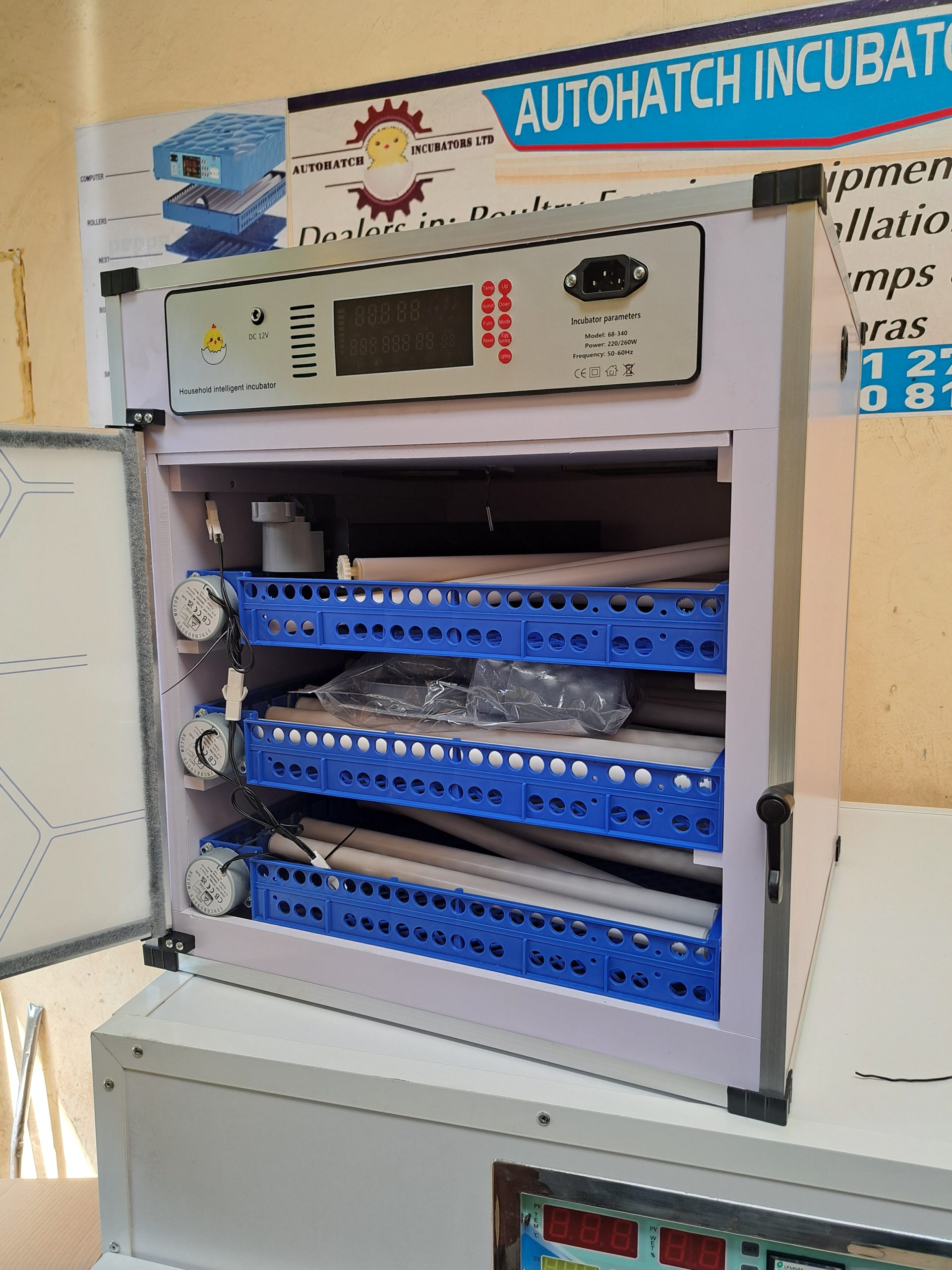 204 (New Upgraded) Egg Fully Automatic Solar/Electric Incubator and Hatcher AC/DC Full-Hatcher/Half-hatcher - Image 5